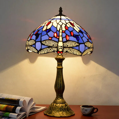 Decorbites™ Libellen Tiffany Bleiglas Tischlampe Vintage Schlafzimmer Schreibtischleuchte