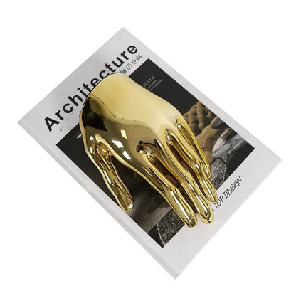 DecorBites™ Abstract Golden Hands Resin Sculpture Figurine Home Decor Craft
