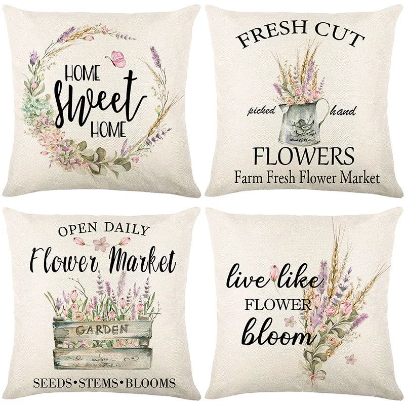 Lavender Linen Pillowcase