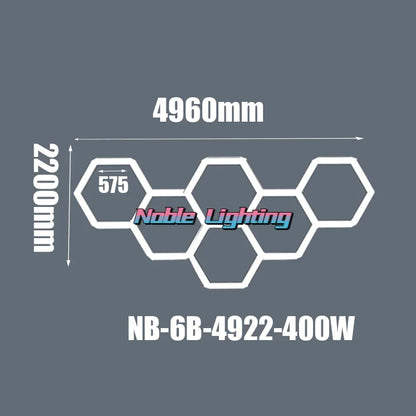 DecorBites™ 6500K LED Hexagrid System for Workshop, Gym, Studio - 2 Year Warranty