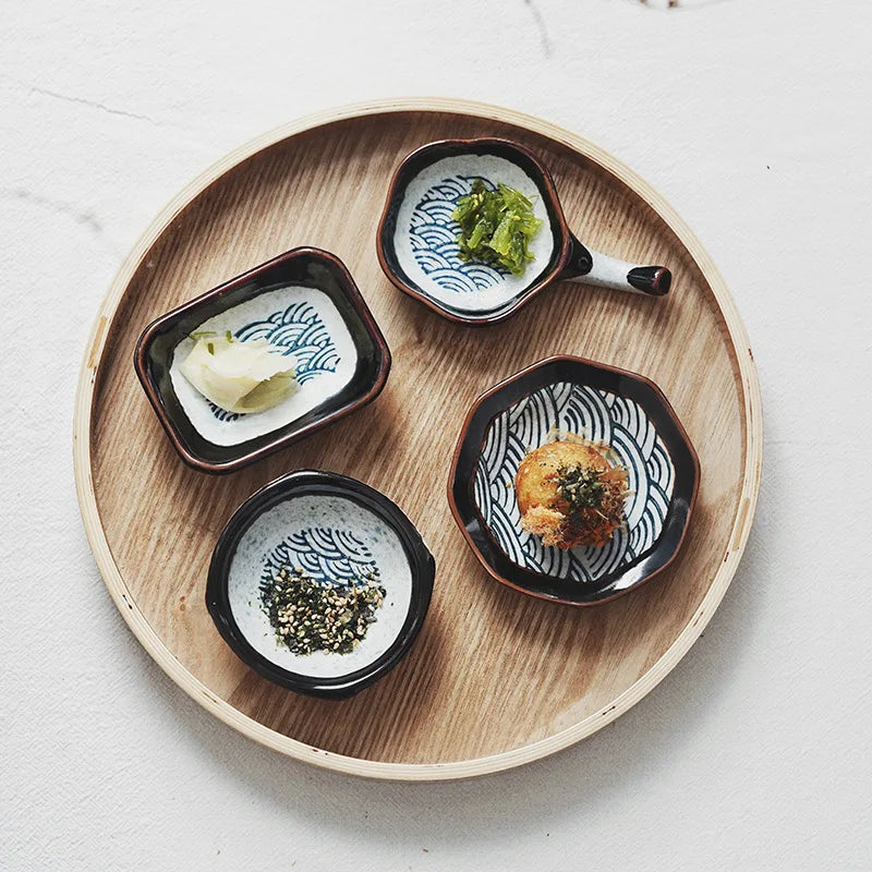 DecorBites™ Ceramic Japanese Porcelain Chopsticks Holder & Sauce Dish