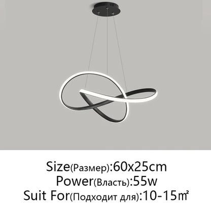 DecorBites™ LED Chandelier Light: Modern Aluminum Acrylic Pendant for Dining Room & Restaurant