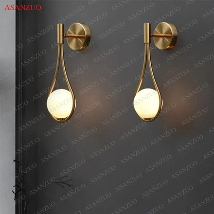 DecorBites™ Brass Wall Sconce Glass Ball Modern LED Lighting