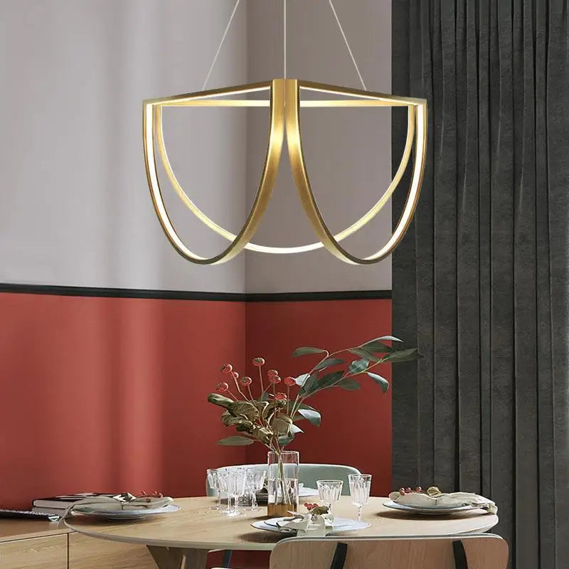 DecorBites™ Gold Chandelier LED Indoor Lighting for Living Room & Bedroom