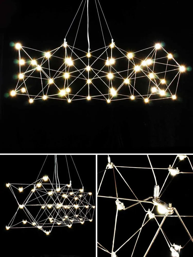 DecorBites™ Elegant Stainless Steel Chandelier for Modern Spaces
