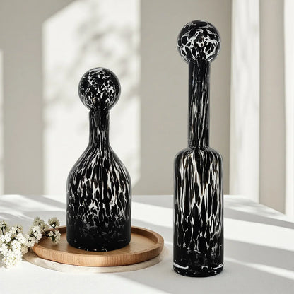 DecorBites™ Leopard Print Glass Vase: Stylish Terrarium & Home Decor Accessory