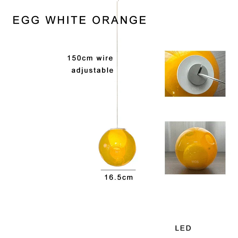 DecorBites™ Glass Ball Pendant Light: Modern Handmade Boho Sputnik Fixture for Living Room & Dining Room