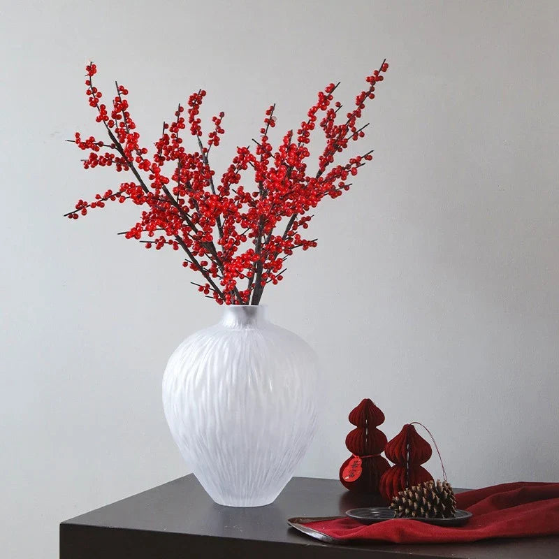 DecorBites™ Glass Pleats Vase for Hydroponics and Flower Arrangement