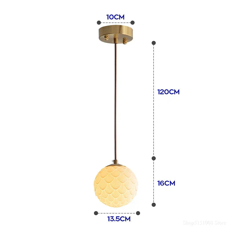 DecorBites™ Japanese Ceramics Bedside Chandelier | Designer Bedroom Lamp for Home Decor