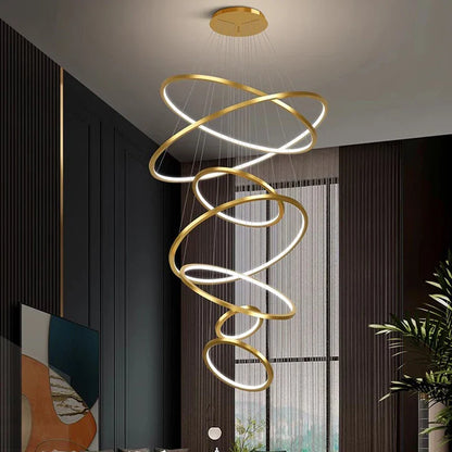 DecorBites™ Nordic Home Decor Stair Chandelier Living Room Bedroom Dining Room Lighting
