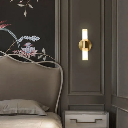 DecorBites™ Gold Brass Acrylic Wall Lamp with G9 Bulb for Bathroom and Bedroom Lighting