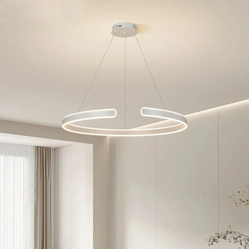 DecorBites™ Circle Pendant Chandelier Dimmable LED Lights for Modern Living Room