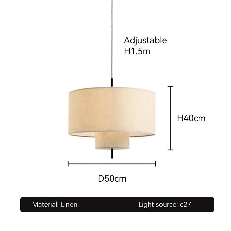 DecorBites™ Handmade Fabric Chandelier: Retro Hanging Lamp for Home & Office