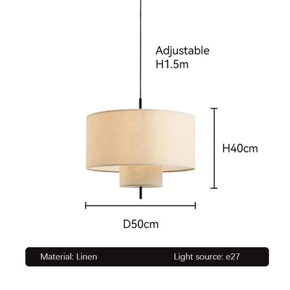 DecorBites™ Handmade Fabric Chandelier: Retro Hanging Lamp for Home & Office