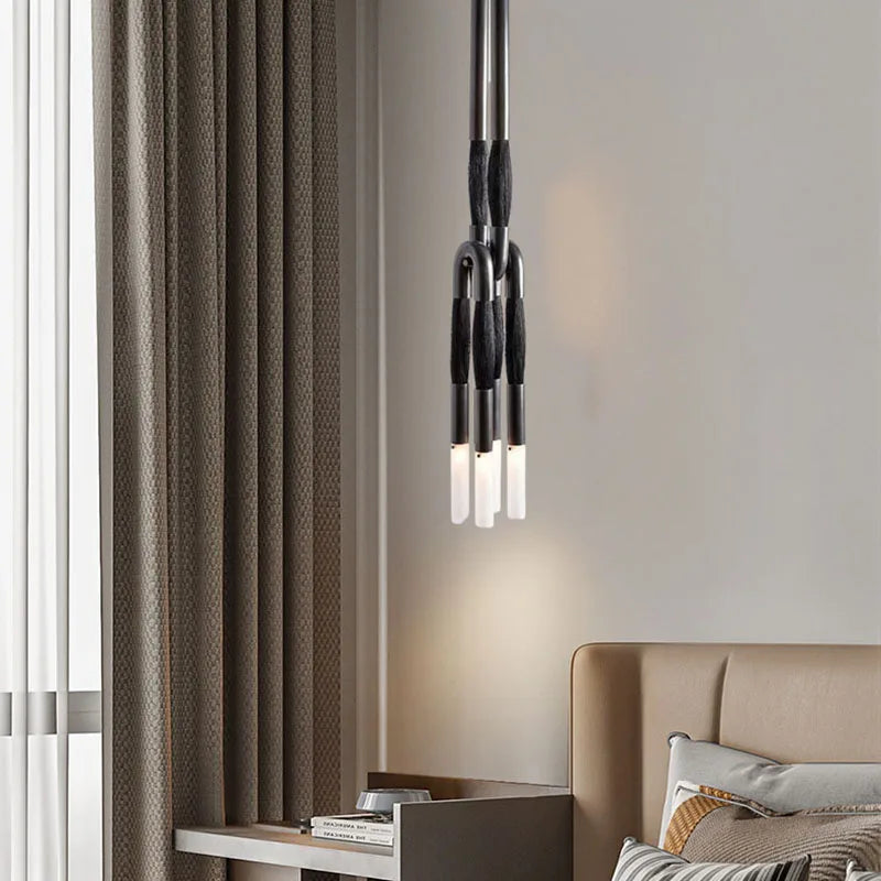 DecorBites™ Cloth Pendant Light with Acrylic Shade and G9 Bulb for Dining Room and Kitchen