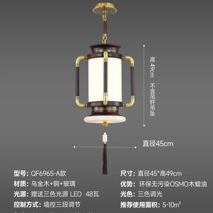 DecorBites™ Chinese Lantern Chandelier: Classic Living Room Tea House Retro Lighting Fixtures