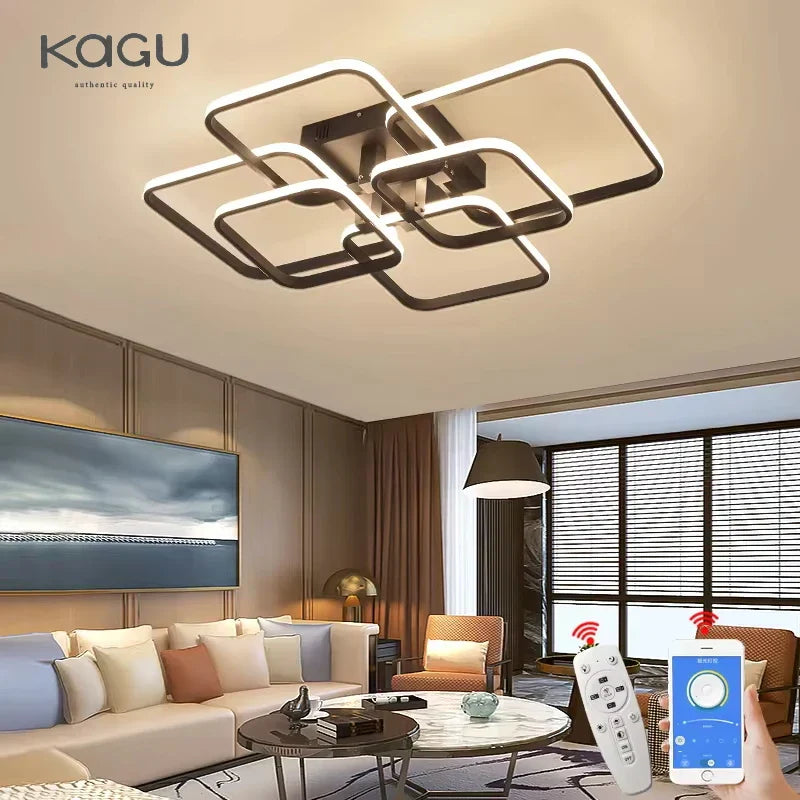 DecorBites™ LED Ceiling Light: Modern Dimmable Fixture for Home Living Room, Bedroom, Dining Room