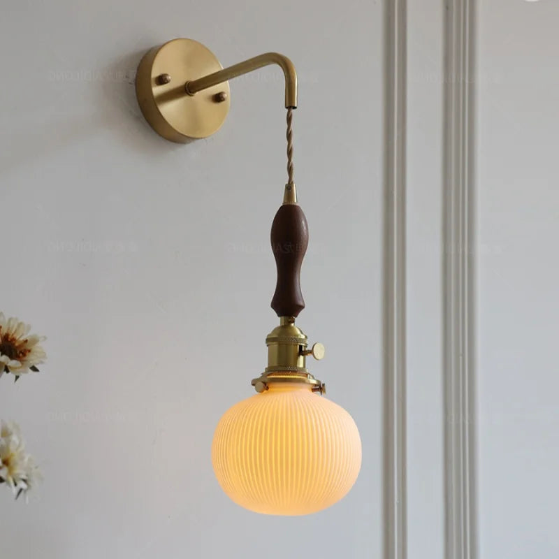 مصابيح حائط LED سيراميكية نحاسية من DecorBites™ - تصميم عصري شمالي