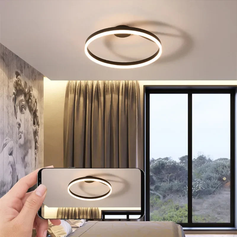 Lámpara de techo LED DecorBites™ regulable para dormitorio, sala de estar y comedor. Iluminación colgante minimalista.