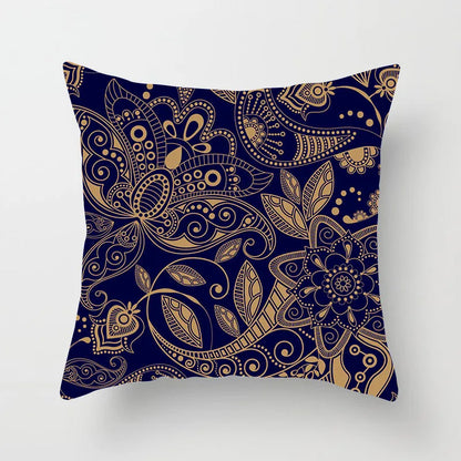 غطاء وسادة هندسي مربع من DecorBites™، غطاء وسادة أريكة بتصميم عرقي عتيق، مقاس 45×45 سم، ديكور منزلي