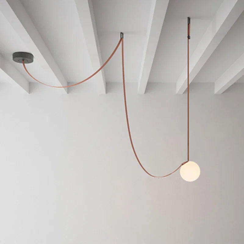 DecorBites™ Glass Ball Pendant Light: Modern loft lighting for living room, dining room, stairwell.