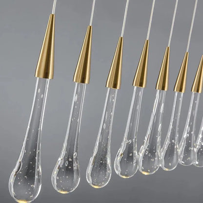 DecorBites™ Gold Crystal Pendant Light: European Luxury LED Bar Lamp