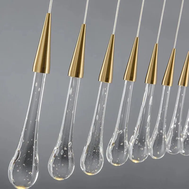 Decorbites™ Lámpara Colgante de Cristal Dorado: Lámpara de Barra LED de Lujo Europeo