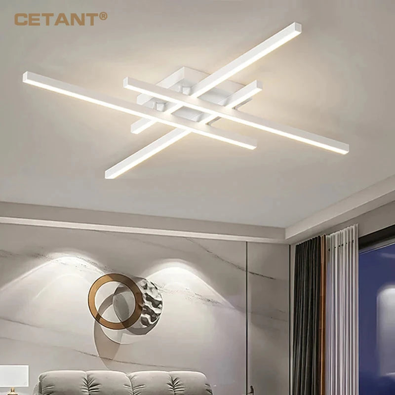 LED Ceiling Light Modern Home Decor led Lamps For Living Room Restaurant Bedroom Hotel Lobby Indoor Black/White Decor Fixtures