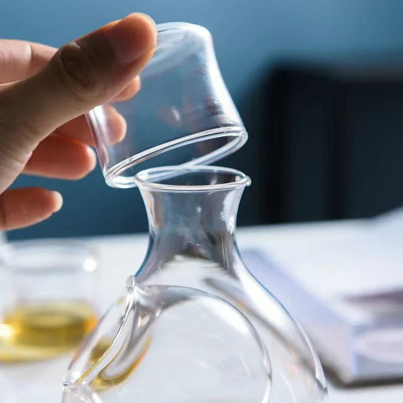 DecorBites™ Crystal Sake Ice Jug Wine Bottle Whiskey Flask Beer Cooler Dispenser