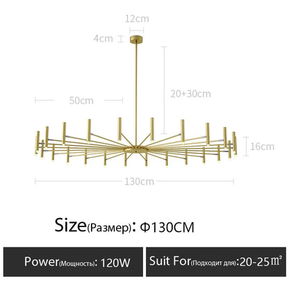 DecorBites™ LED Chandelier: Modern Nordic Design for Living Room, Bedroom, Office, Study - Home Décor Lighting