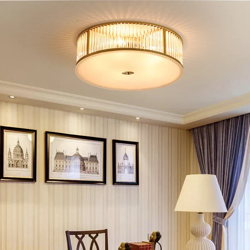 DecorBites™ Crystal LED Ceiling Lamp for Luxury Living Room and Bedroom Lighting