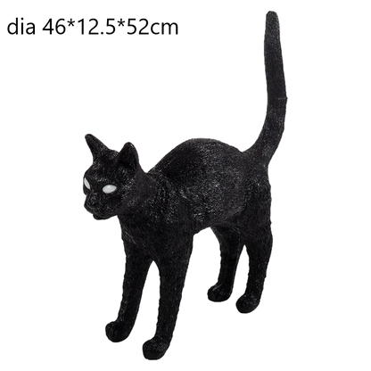 DecorBites™ Black Cat Resin Table Lamp for Bedroom Office Dining Room