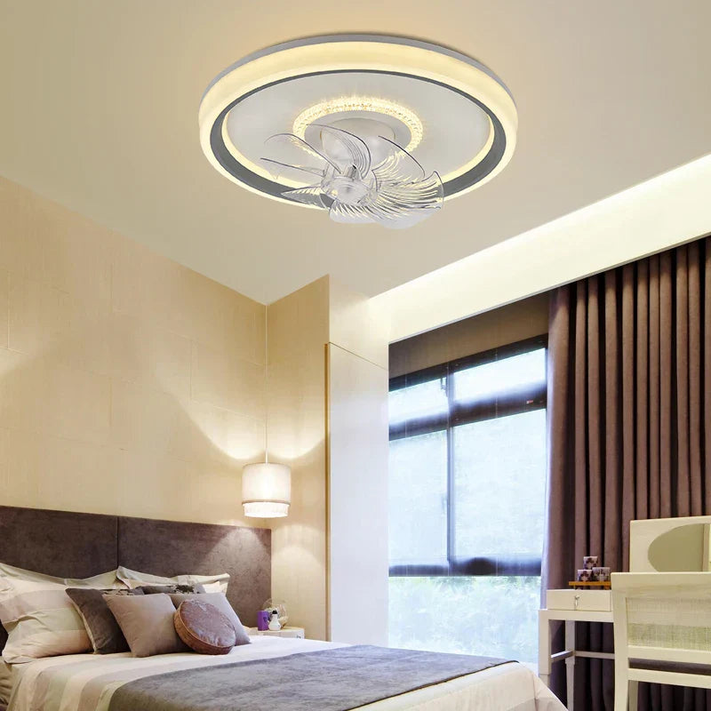 DecorBites™ 6-Speed LED Ceiling Fan Light for Living Room - 360° Rotation