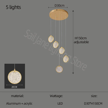 DecorBites™ Double Story LED Ring Chandelier - Modern Nordic Style Living Room Lighting