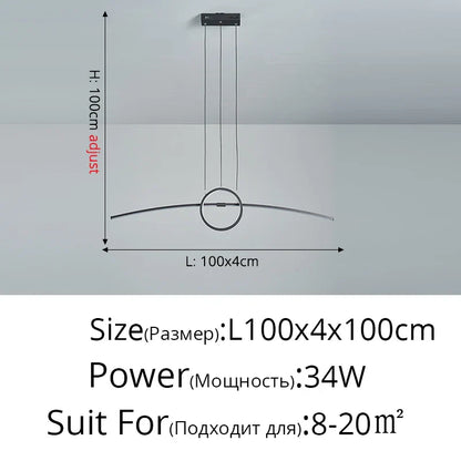 Lámpara de techo LED DecorBites™: Iluminación moderna y minimalista para mesa de comedor o cocina