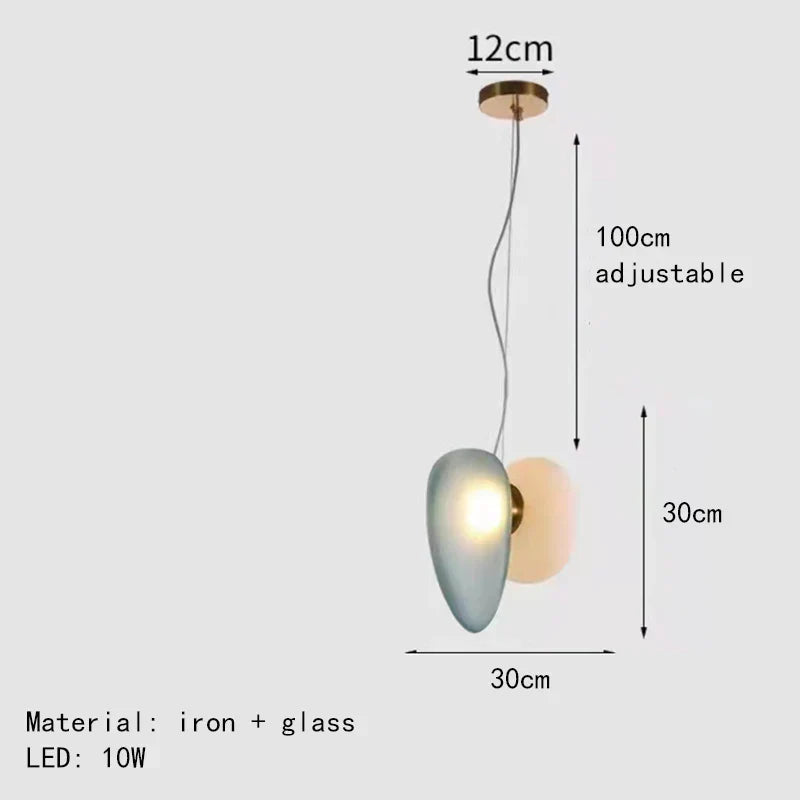 Lámparas colgantes de cristal DecorBites™ para interiores, ideales para comedor, cocina o bar.