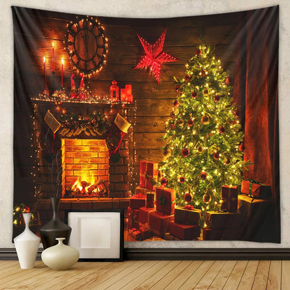 Decobites Christmas Tree Tapestry Wall Hanging for Festive Home Decor