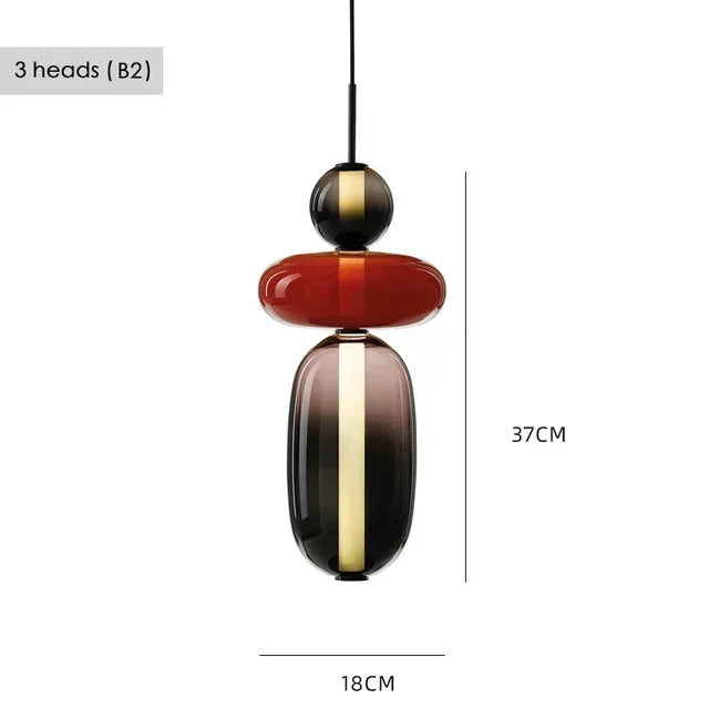 Nordic Colored Glass Pendant Light