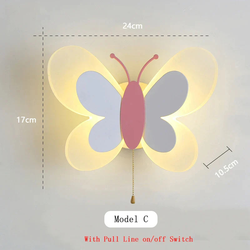 DecorBites™ Butterfly Wall Lamp: Charming LED Light for Kids' Bedroom and Nursery