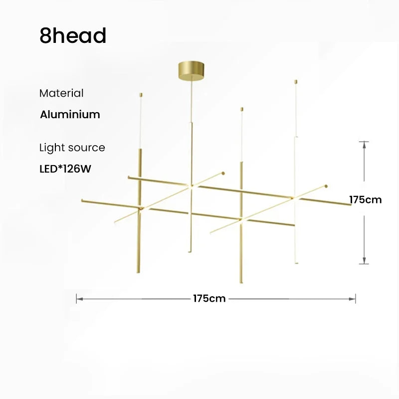 Italian Linear Ceiling Chandelier
