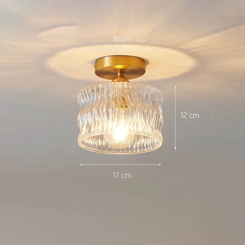 DecorBites™ Glass Shade Pendant Ceiling Lamp for Kitchen Aisle Bedroom LED Lights Fixtures
