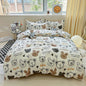 Decobites Cartoon Animal Print Bedding Set with Duvet Cover, Sheet & Pillowcases