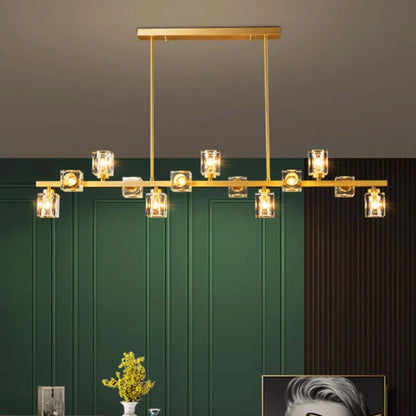 DecorBites™ Crystal Chandelier: Elegant Ceiling Light for Living & Dining Room, Luxury Pendant Lamp