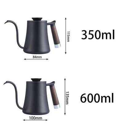 DecorBites™ Gooseneck Pour Over Kettle with Wooden Handle - Coffee Accessories
