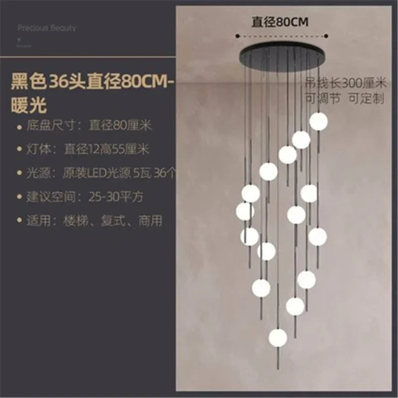 Lámpara de techo LED con bola de cristal DecorBites™ para decoración e iluminación del hogar