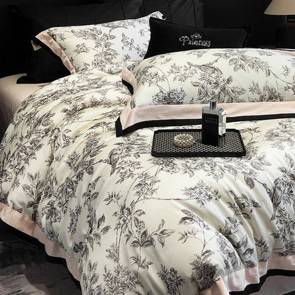 Decobites Luxury Vintage Egyptian Cotton Bedding Set with Digital Printing