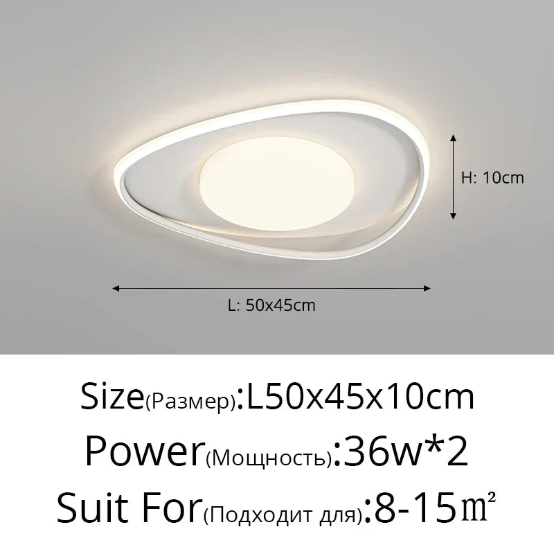 DecorBites™ LED Ceiling Lights White Black Infinite Dimming Home Lighting Fixtures