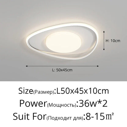 DecorBites™ LED Ceiling Lights White Black Infinite Dimming Home Lighting Fixtures