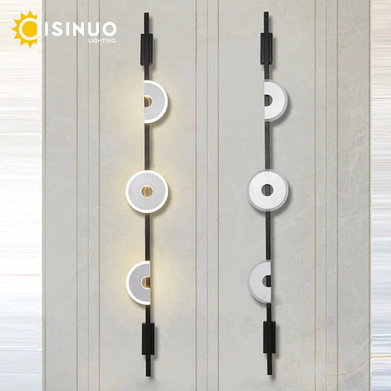 DecorBites™ LED Marble Wall Lights - Black Metal Sconces for Living Room, Stairs & Aisle