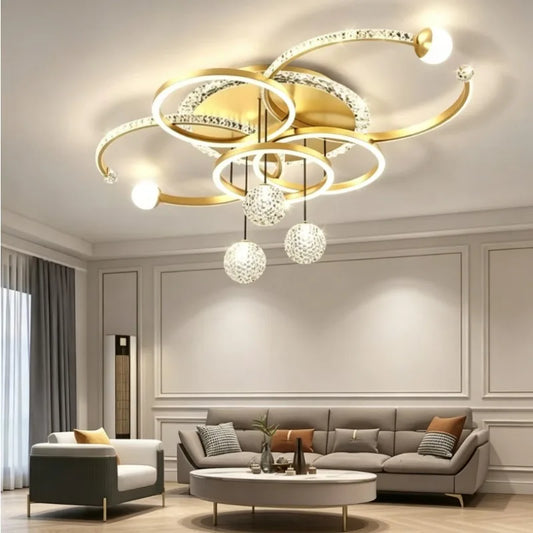 Modern Iron Acrylic Dimmable LED Pendant Light